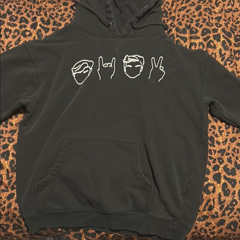 Black Graphic Hoodie